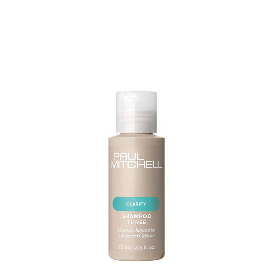 Paul Mitchell Shampoo Three front packaging shows bottle and purpose