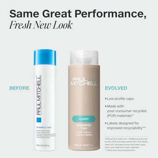 Paul Mitchell shampoo being poured to show usage and controlled application benefit