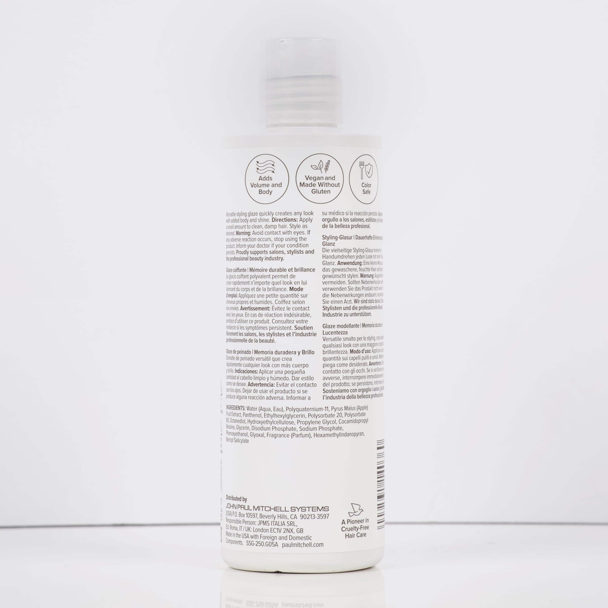 Paul Mitchell glaze on bathroom shelf in lifestyle setting showcasing salon-quality at home
