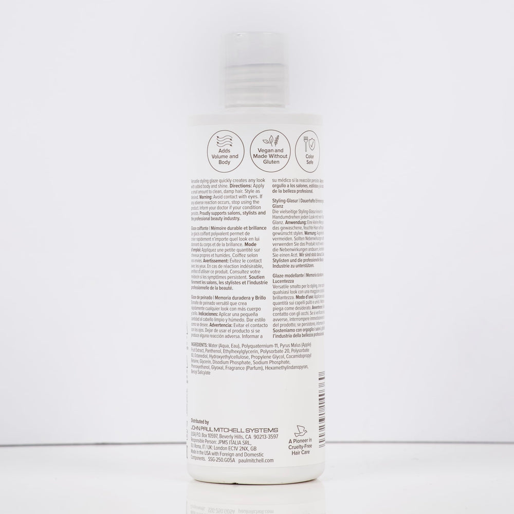 Paul Mitchell glaze on bathroom shelf in lifestyle setting showcasing salon-quality at home