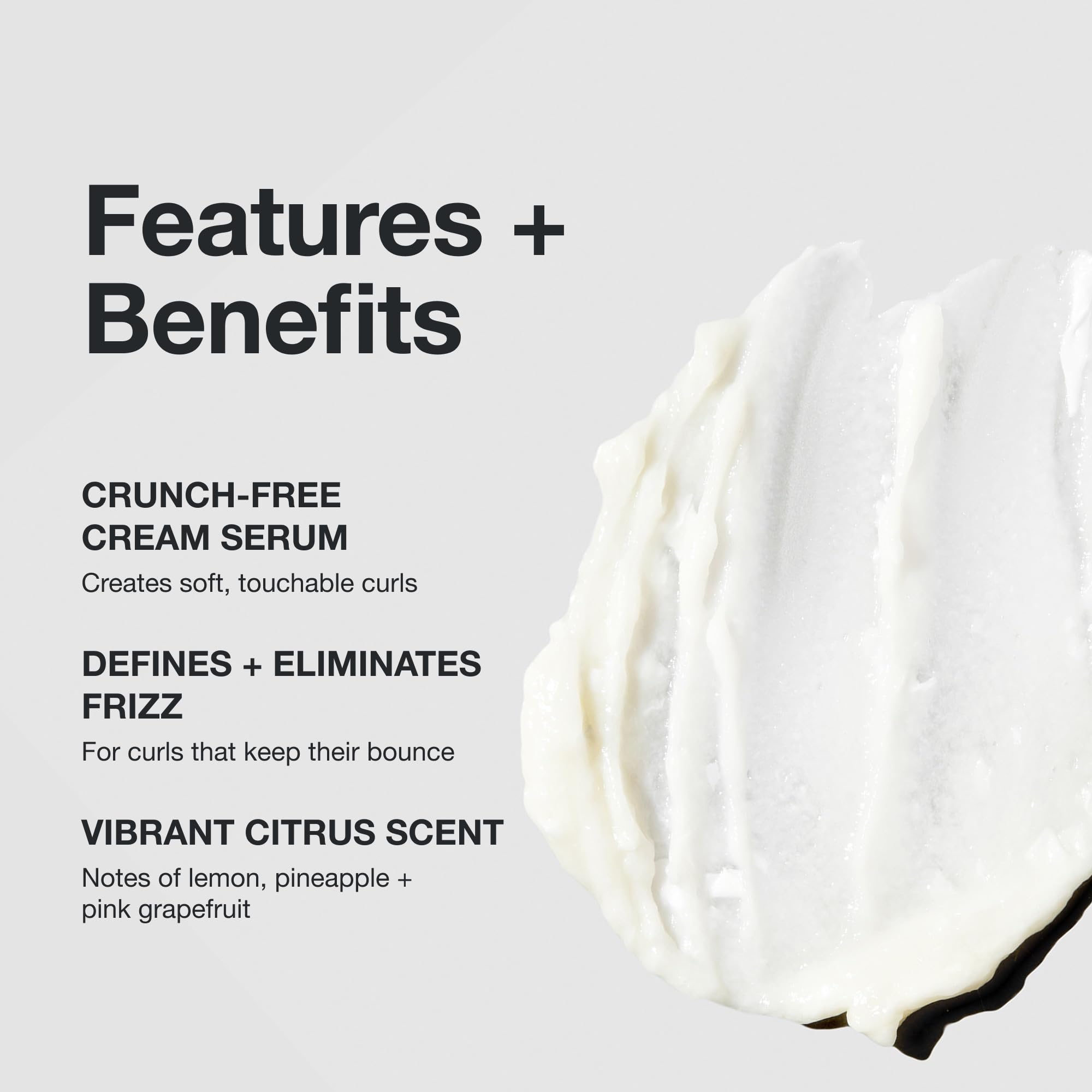 Paul Mitchell cream-serum texture close-up showing lightweight, blendable formula