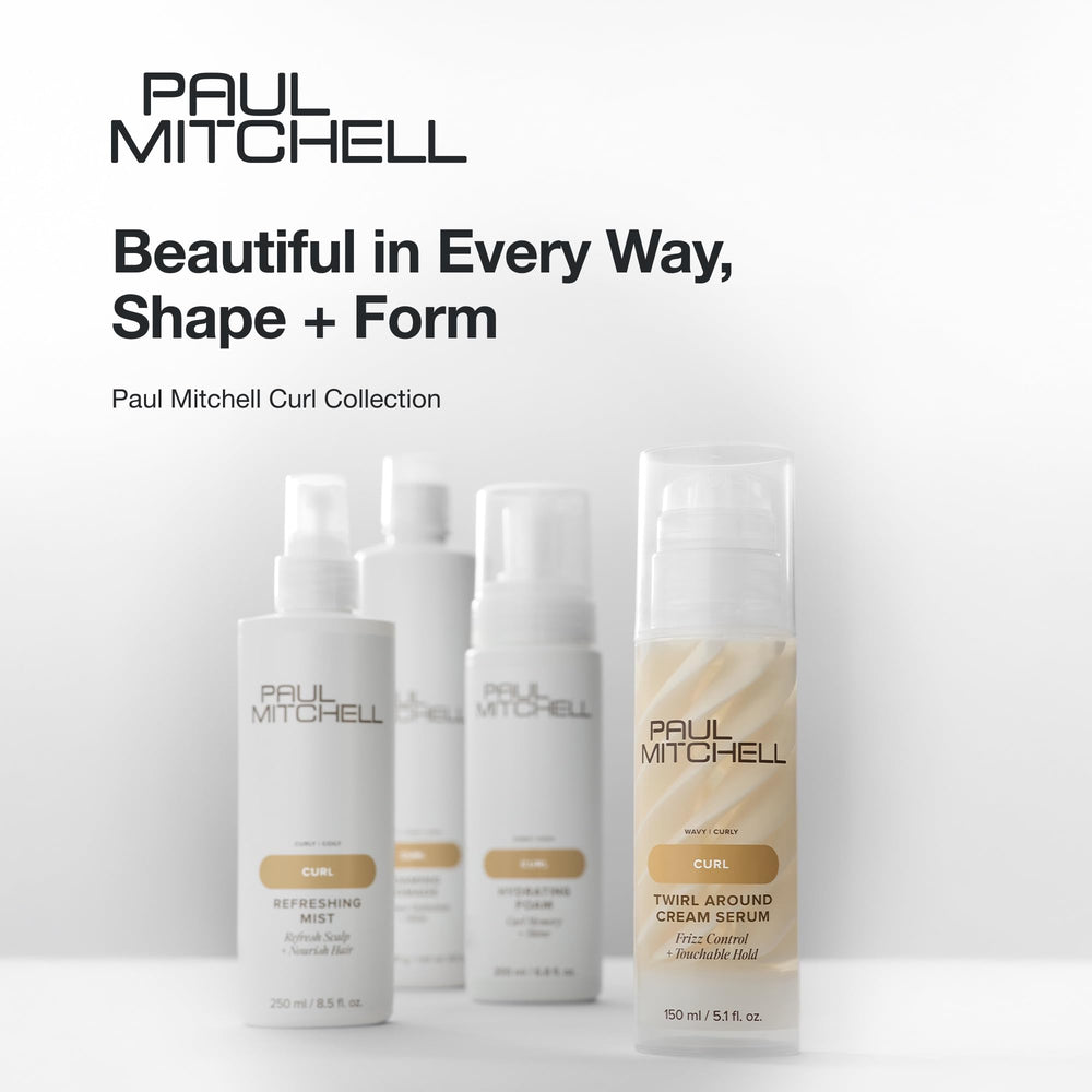 Paul Mitchell styled curly hair outdoors demonstrating natural-looking, touchable curls