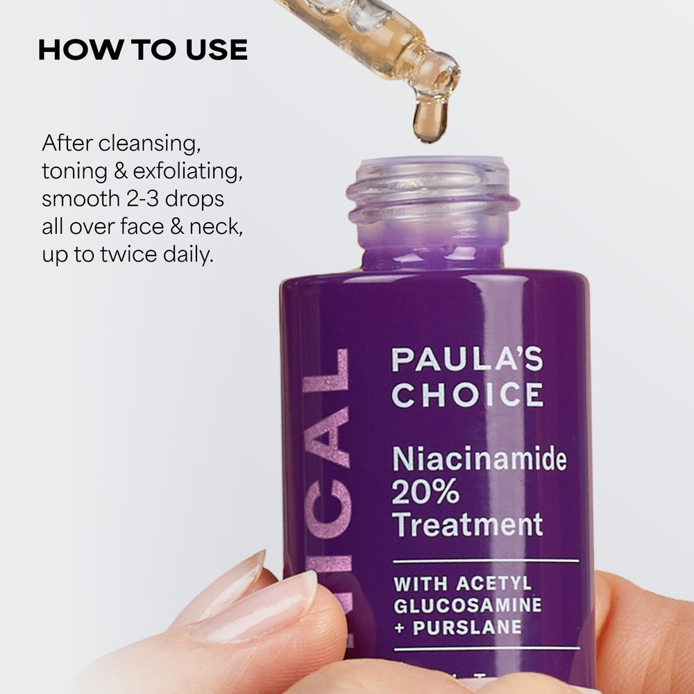 Paula's Choice 0.67oz bottle beside coin illustrating compact travel size