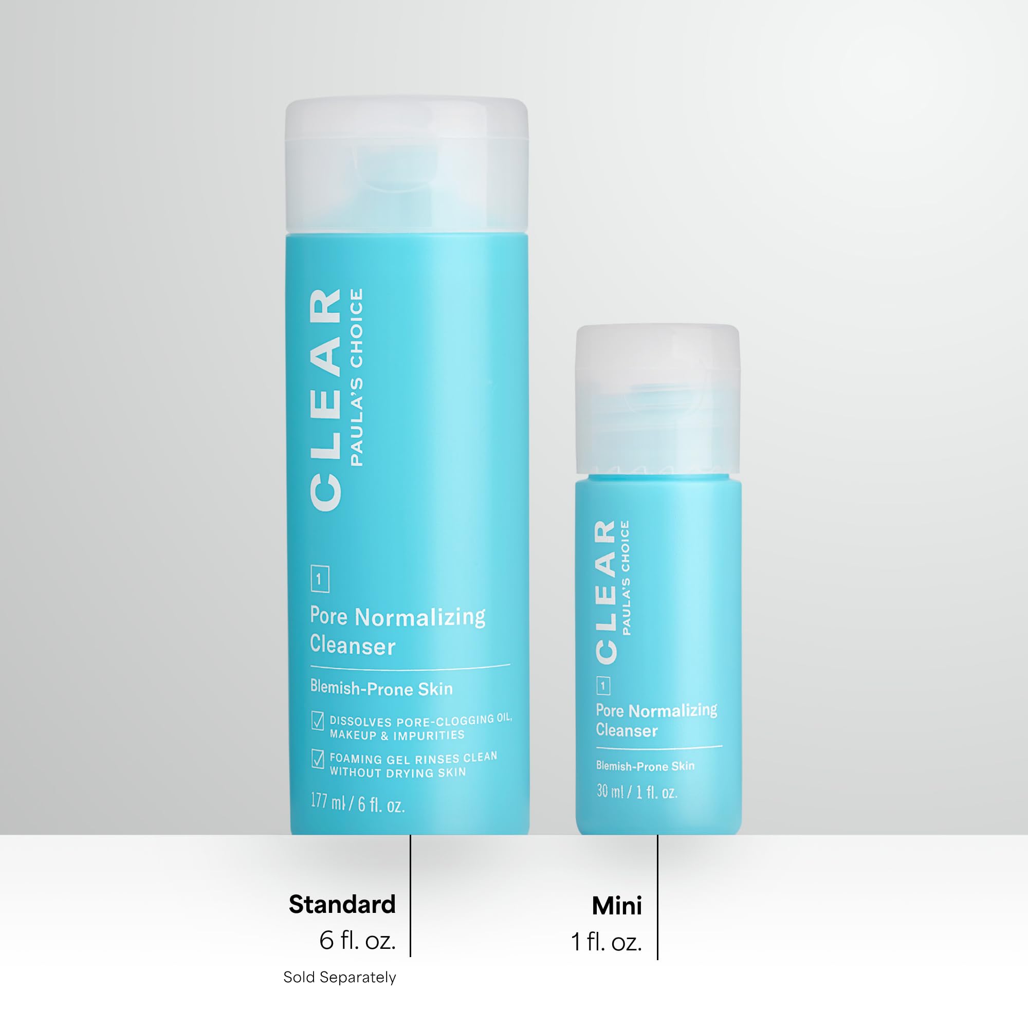Paula's Choice before and after skin texture demo showing reduced congestion