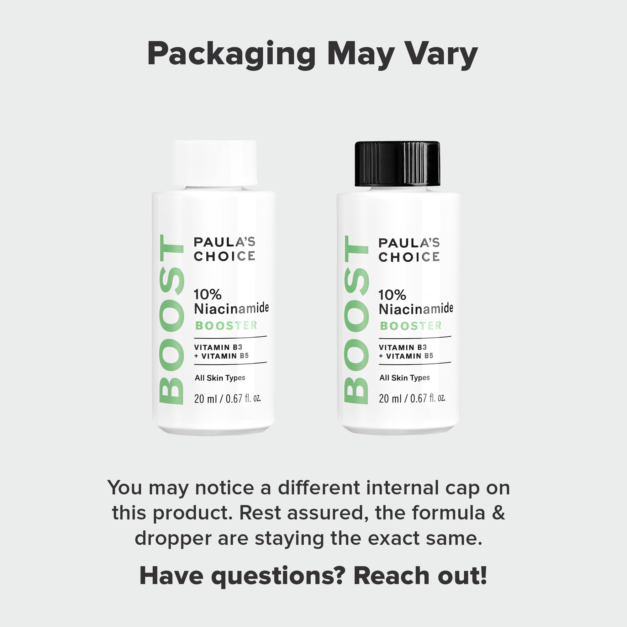 Paula's Choice bottle next to a ruler to show 0.67oz compact size for travel convenience