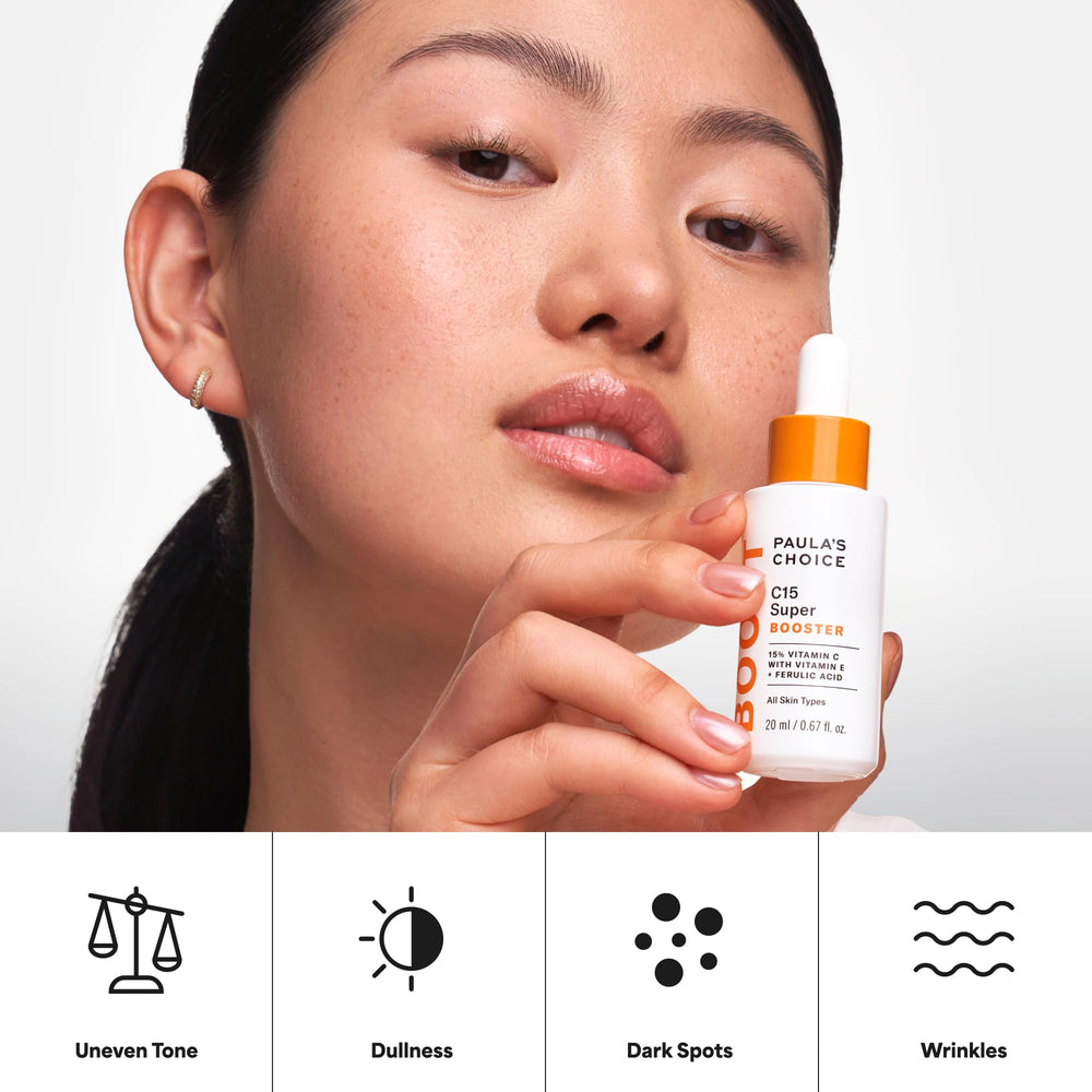 Paula's Choice serum on palm demonstrating a few drops coverage and blendability