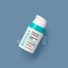 Paula's Choice in a bathroom routine setting conveying daily hydration benefit