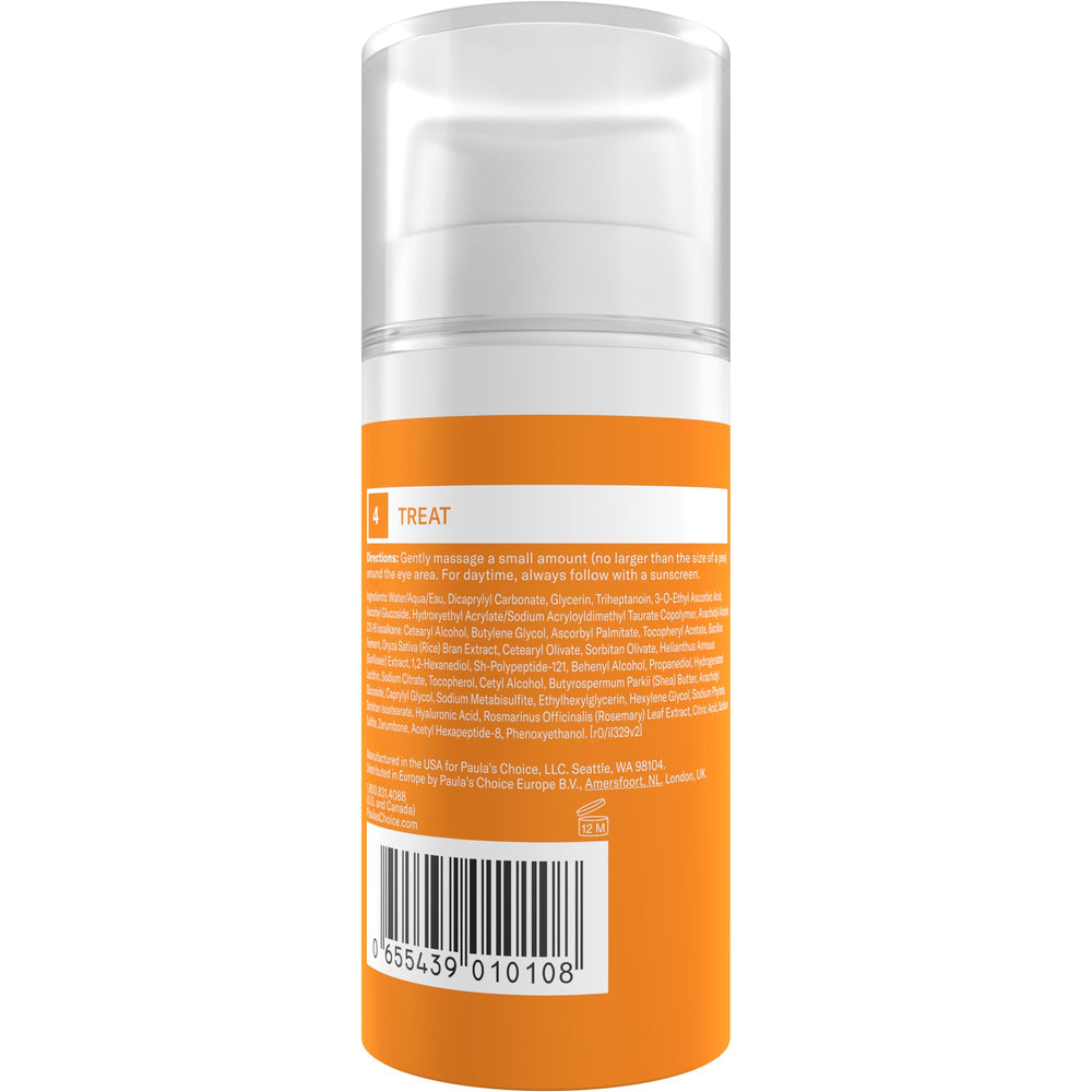 Paula's Choice bottle in hand to show size and travel-friendly scale benefit