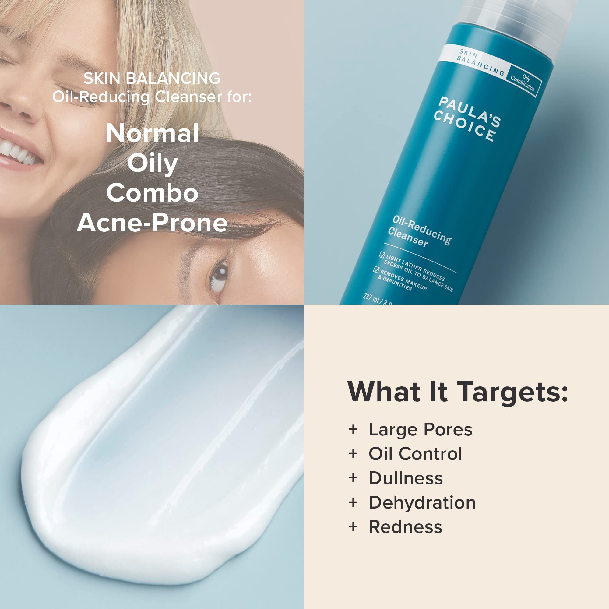 Paula's Choice bottle in hand showing size and travel-friendly benefit