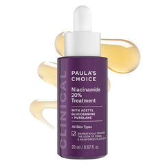 Paula's Choice front bottle view showing clinical niacinamide and clear benefits