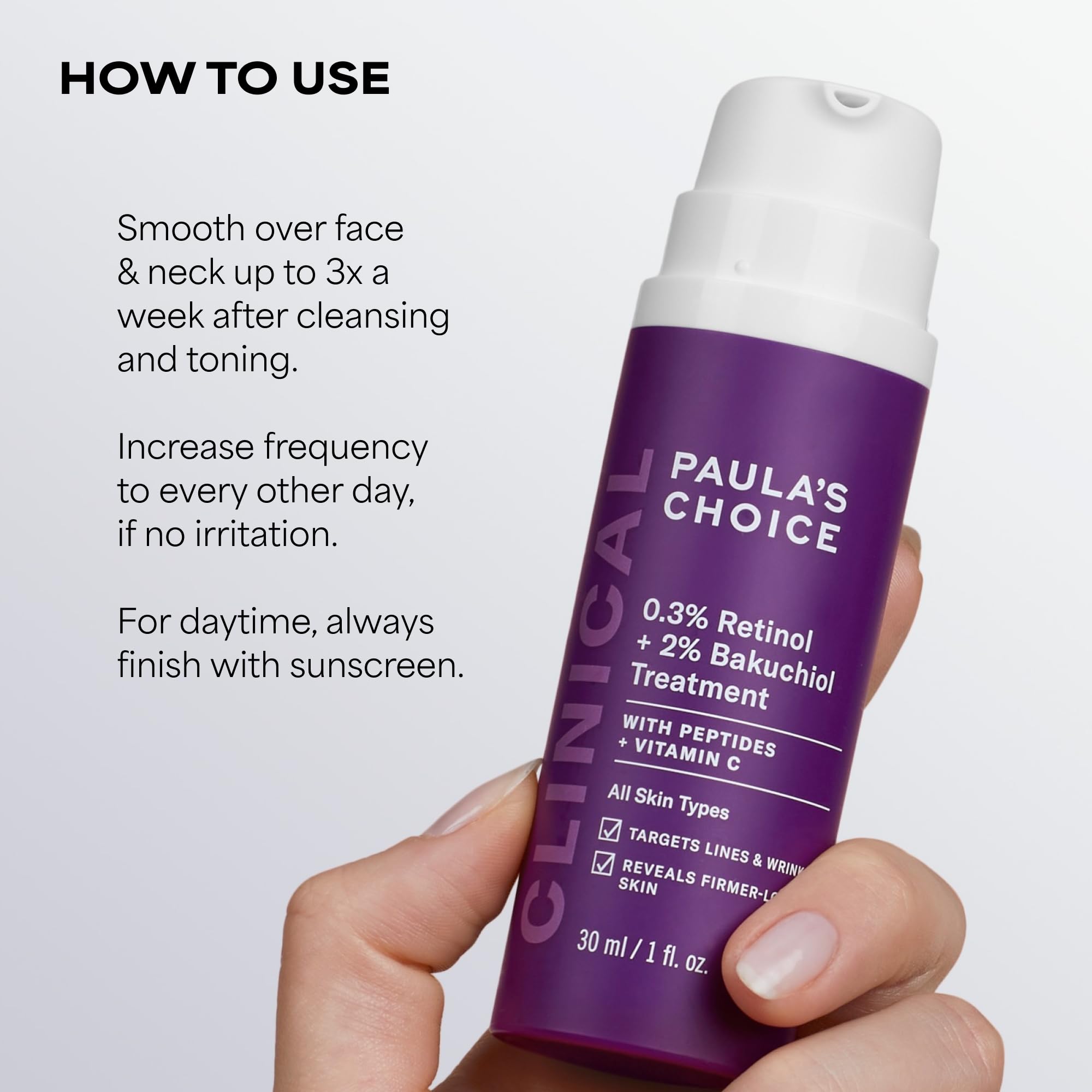 Paula's Choice cap and dispenser detail illustrating secure packaging