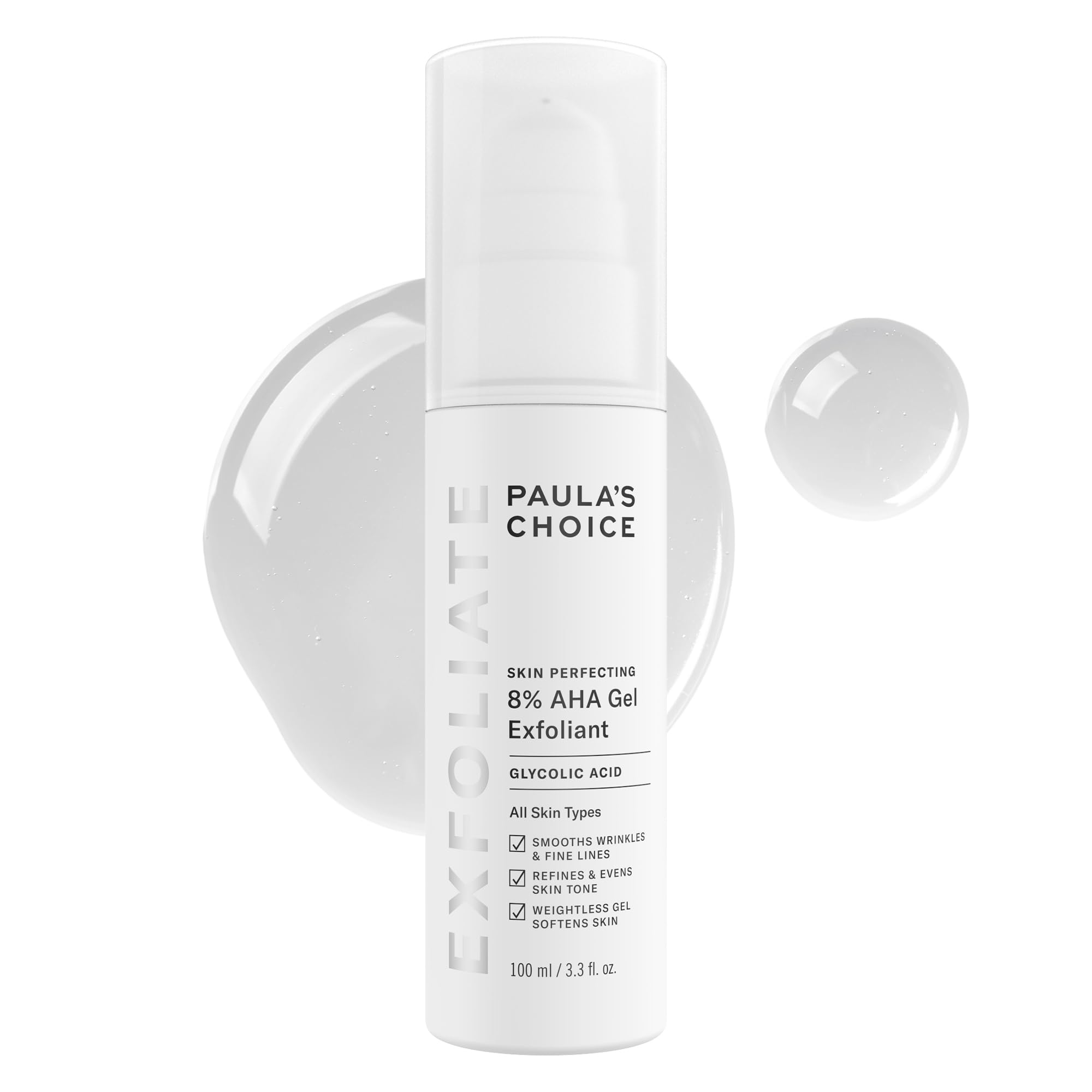 Paula's Choice front bottle showing product and clear labeling for easy selection