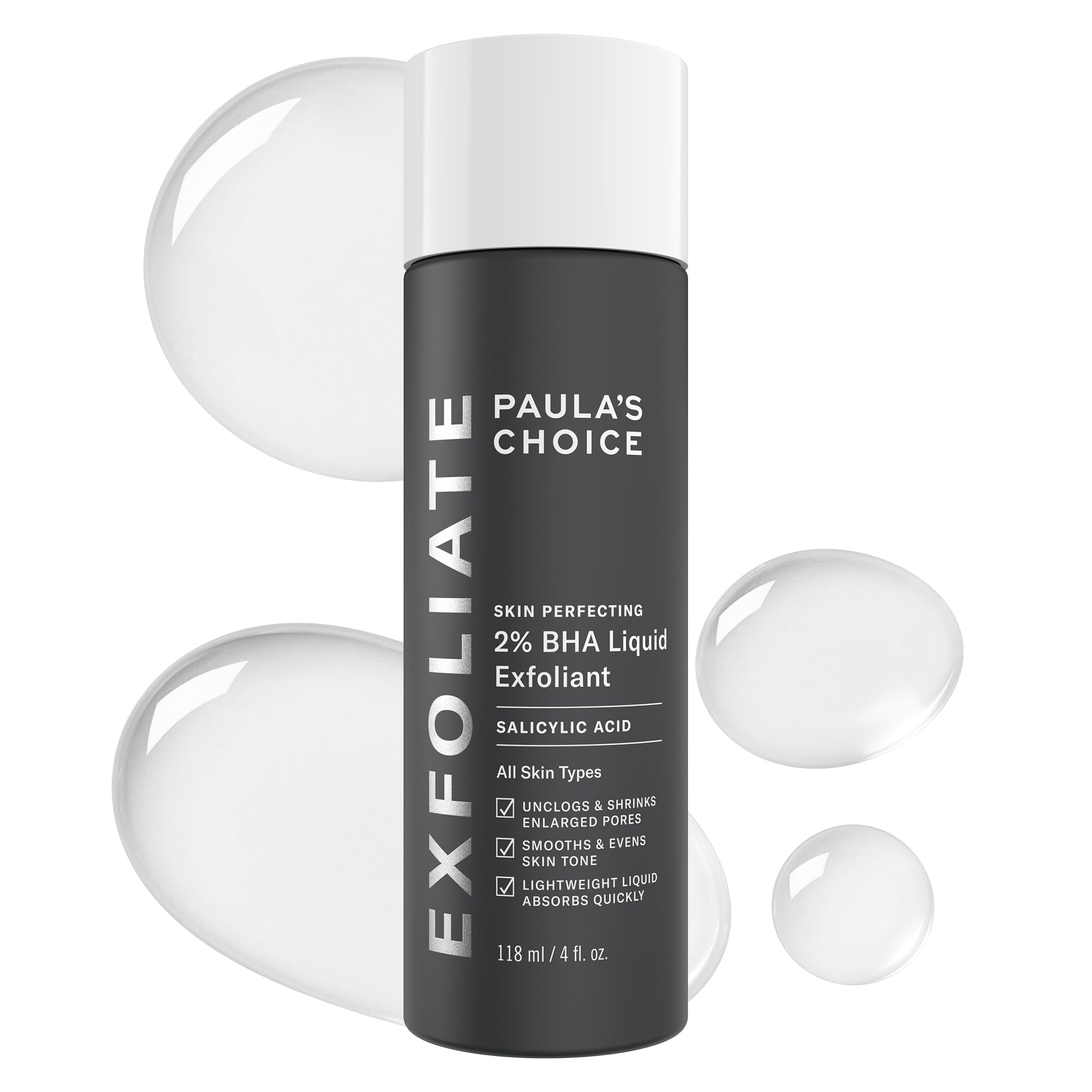 Paula's Choice front bottle view showing product clarity and branding benefit