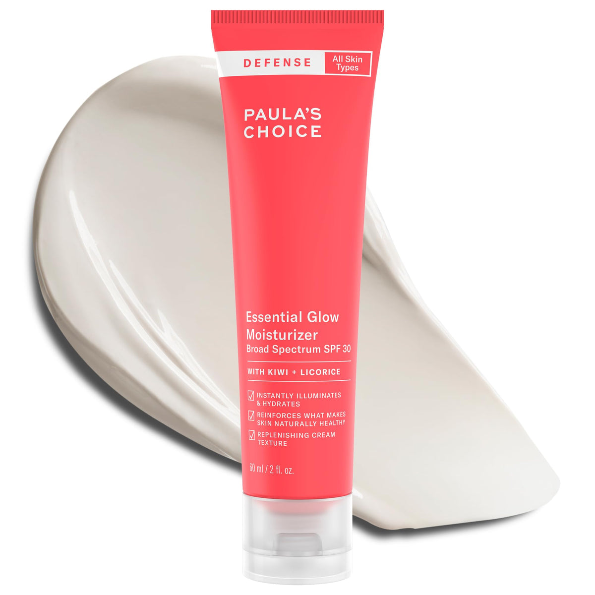 Paula's Choice front of tube showing SPF 30 and radiant glow benefit