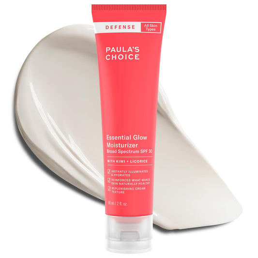 Paula's Choice front of tube showing SPF 30 and radiant glow benefit