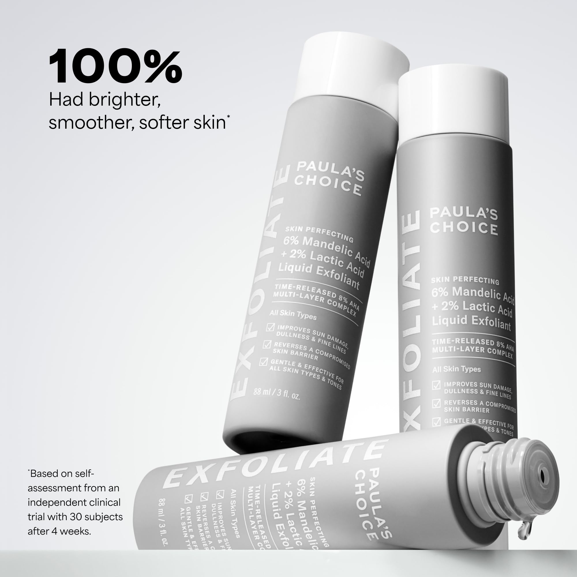 Paula's Choice liquid on hand absorbed quickly for lightweight feel