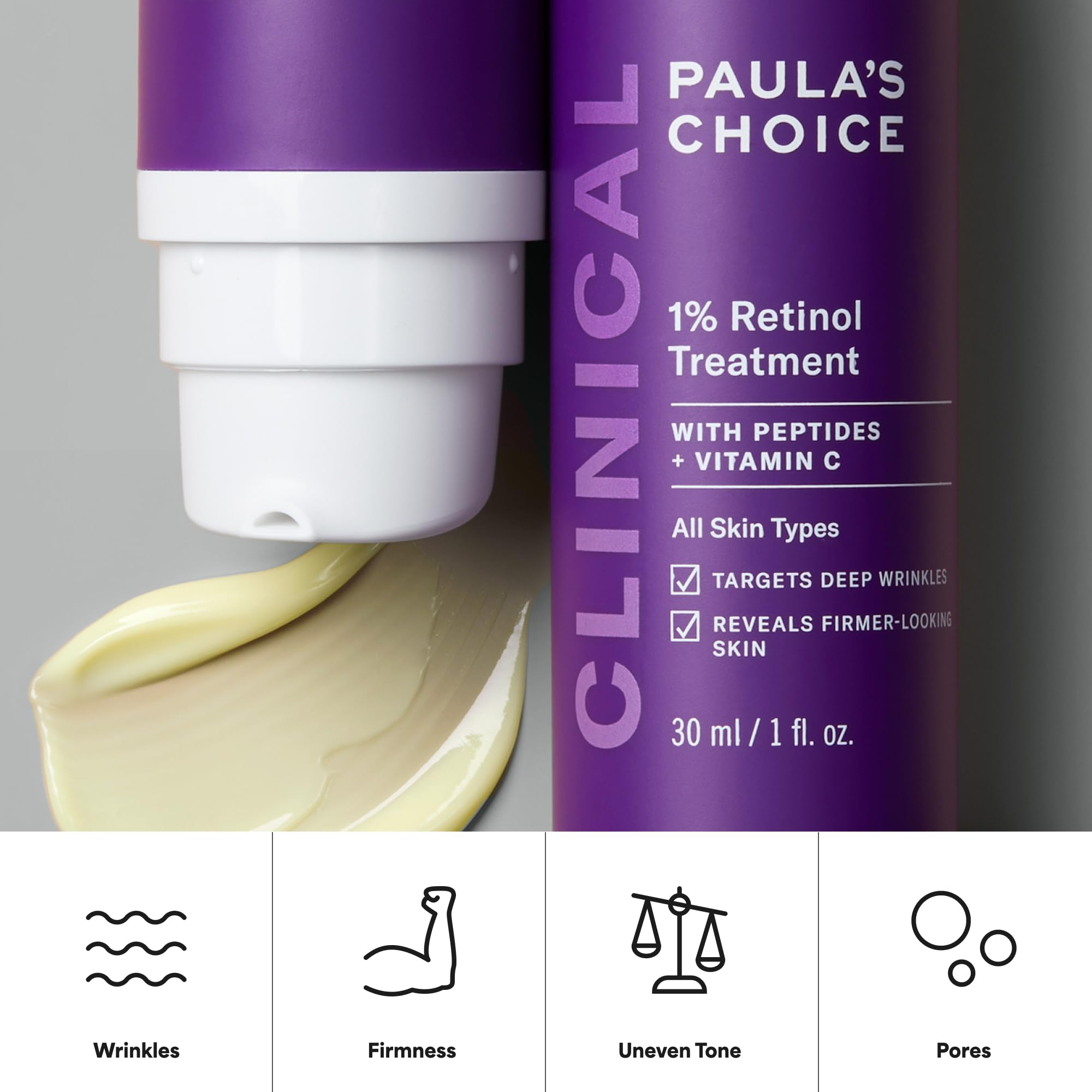 Paula's Choice bottle and box staged to show brand presentation and gift-ready look