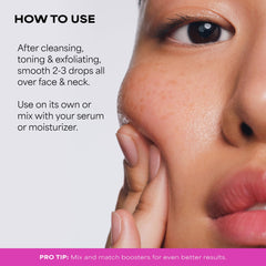 Paula's Choice serum on fingertips ready for application to boost absorption