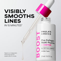 Paula's Choice label and ingredient list highlighting peptide-focused formula