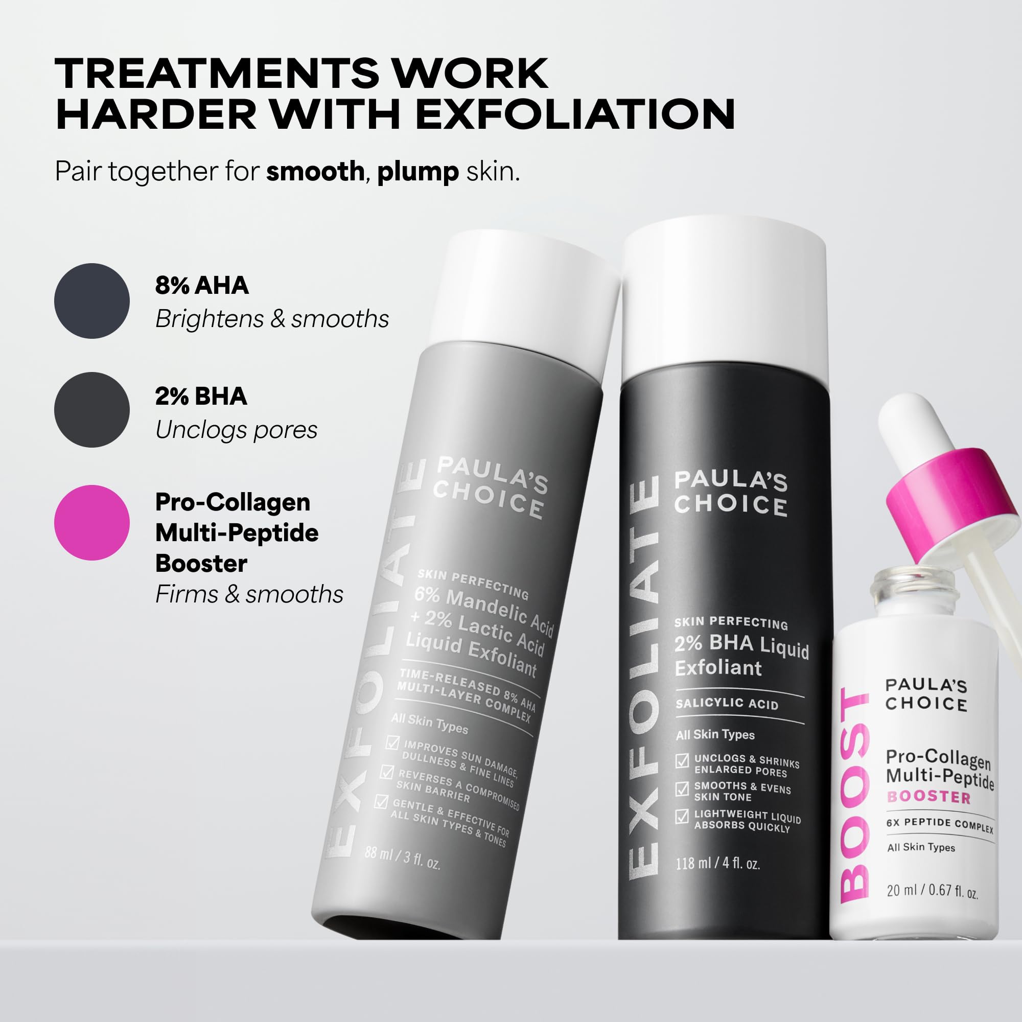 Paula's Choice bottle on bathroom counter in lifestyle setting for daily use