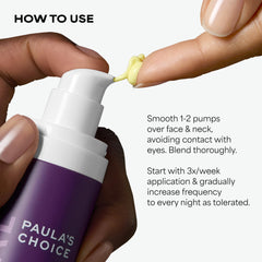 Paula's Choice before and after swipe showing improved texture and radiance
