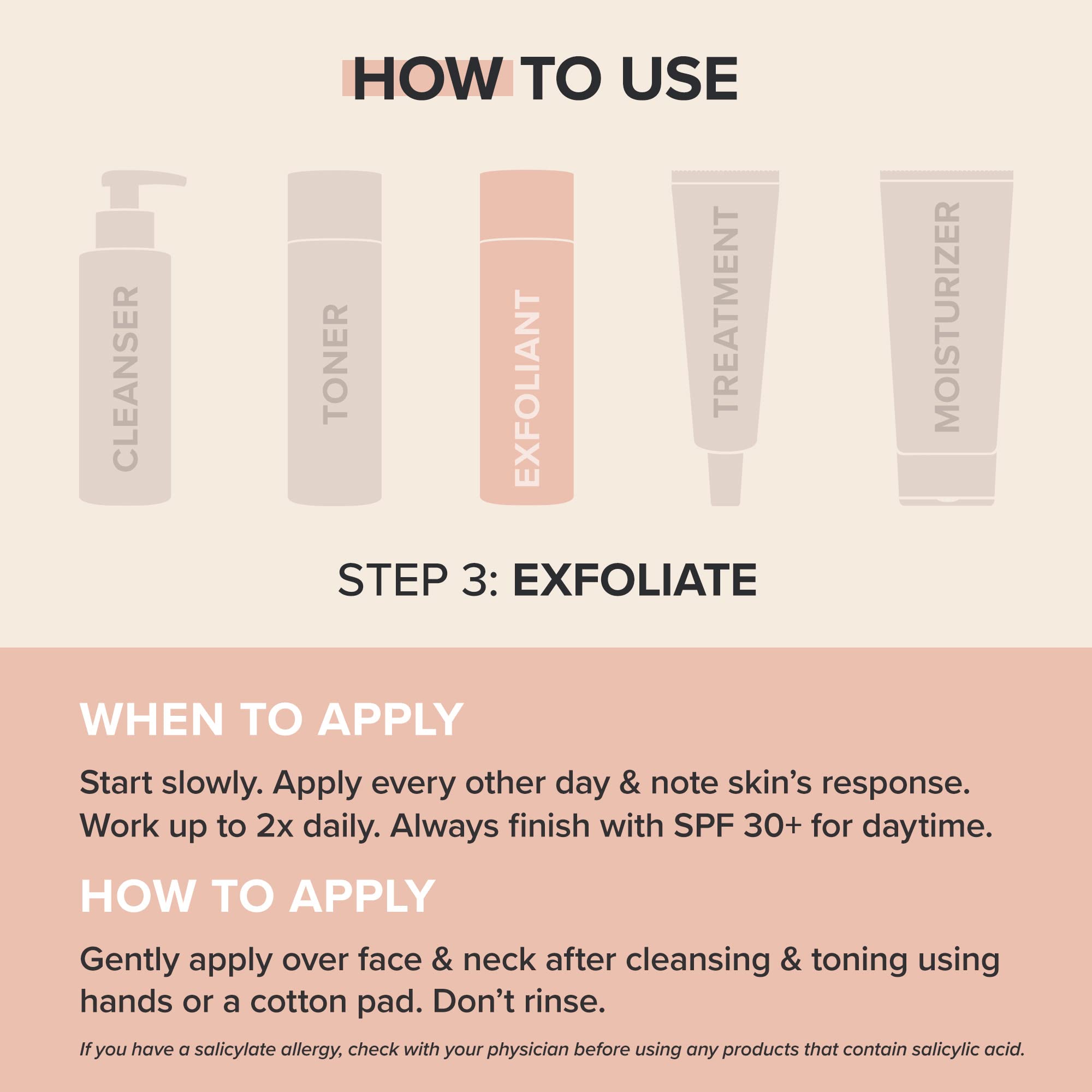 Paula's Choice bottle staged in bathroom routine illustrating easy use