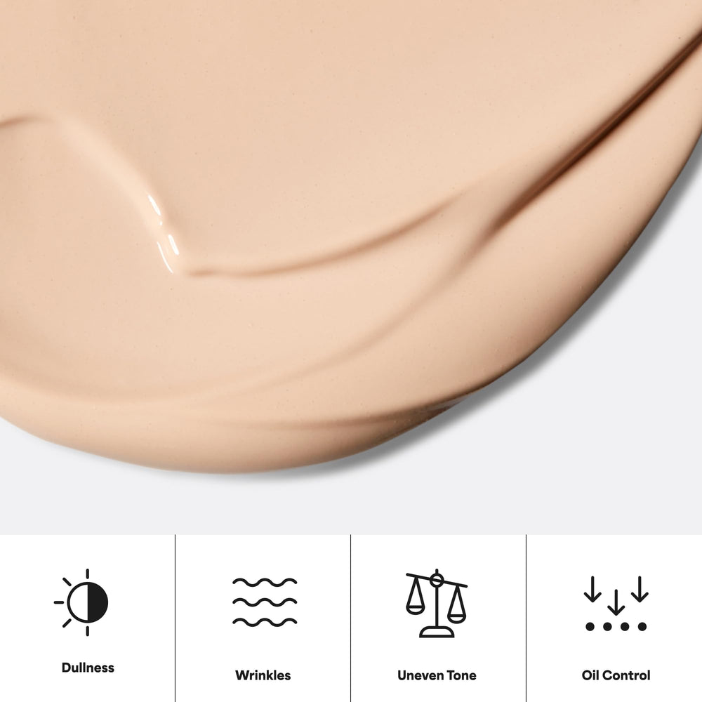 Paula's Choice being applied to face showing matte finish and priming effect