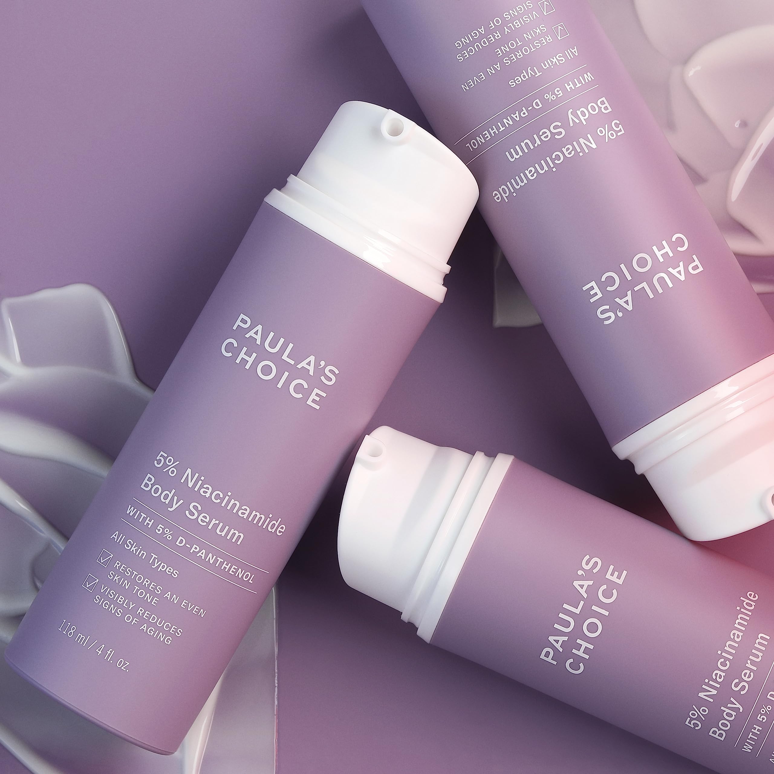 Paula's Choice close-up of silky lotion texture highlighting quick absorption benefit