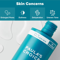 Paula's Choice toner poured onto cotton pad for easy application benefit