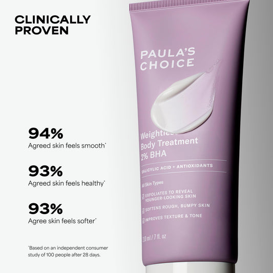 Paula's Choice label close-up highlighting 2% BHA ingredient benefits