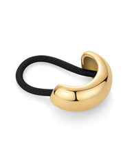 PAVOI dome cuff front view showing polished gold finish and chunky silhouette