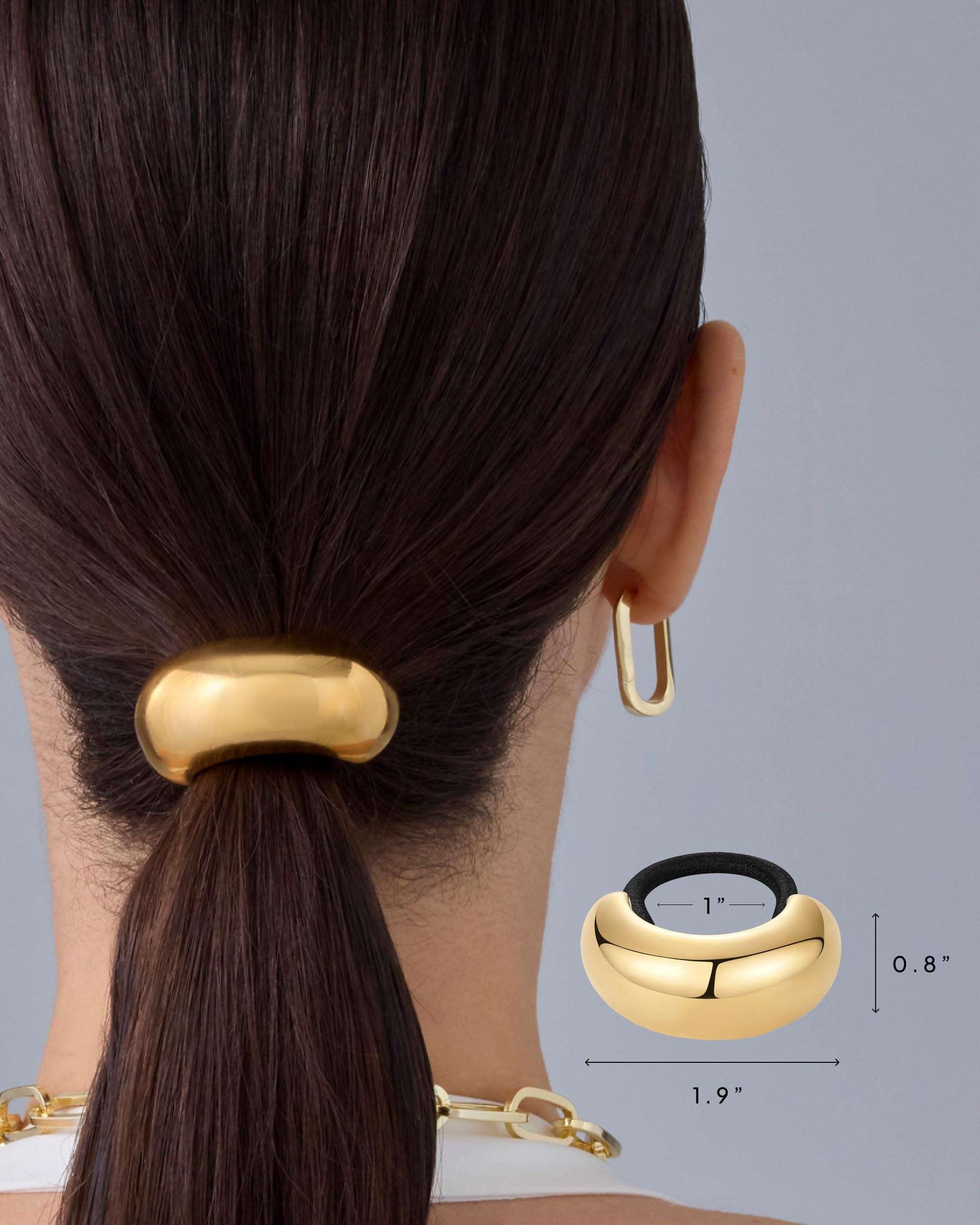 PAVOI hair cuff worn on a ponytail demonstrating secure, snag-free hold