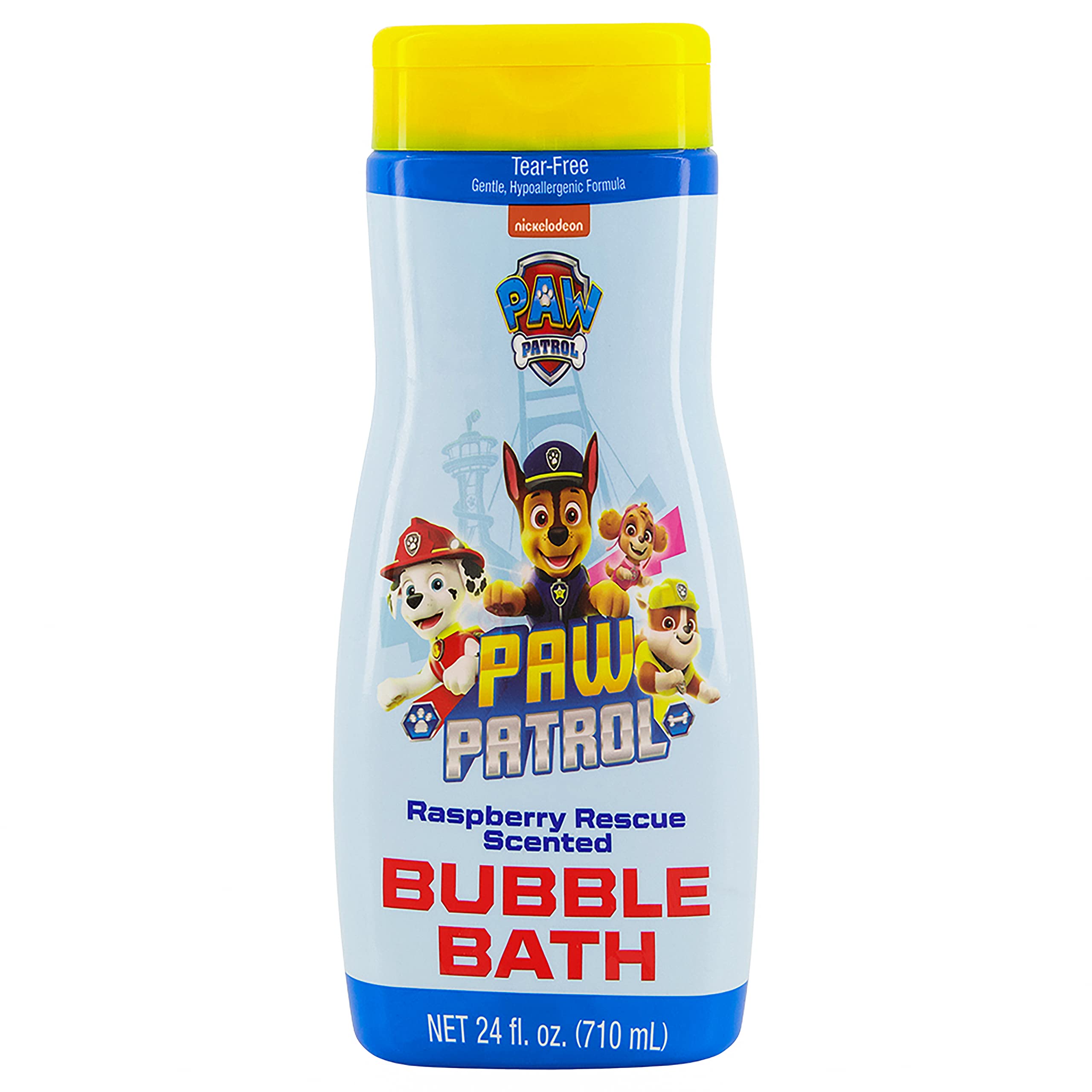 Paw Patrol front packaging showing bottle and friendly design for easy recognition