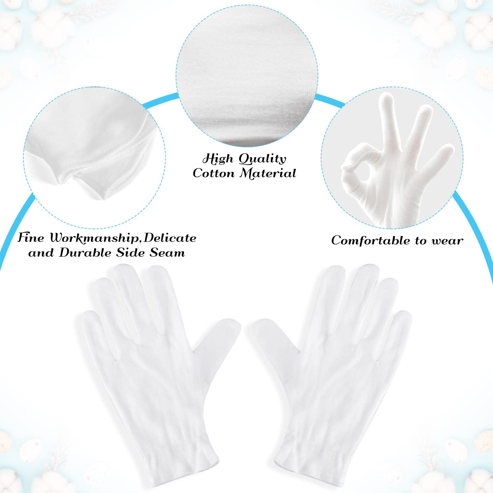 Paxcoo gloves inspecting delicate jewelry to prevent fingerprints