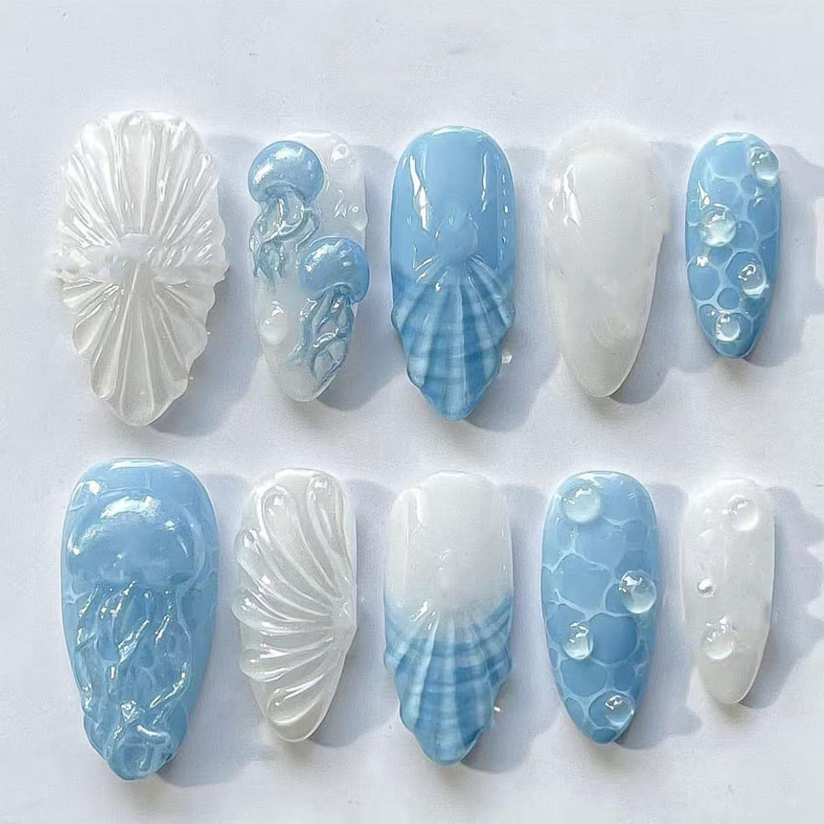 PBPCGBW front packaging showing blue jellyfish nail set and bright appeal