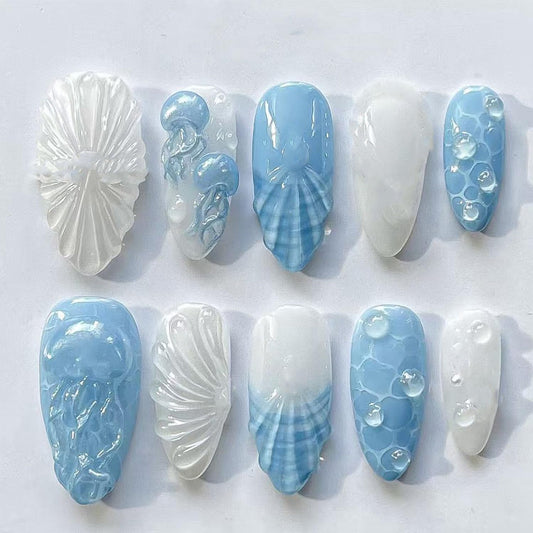 PBPCGBW front packaging showing blue jellyfish nail set and bright appeal