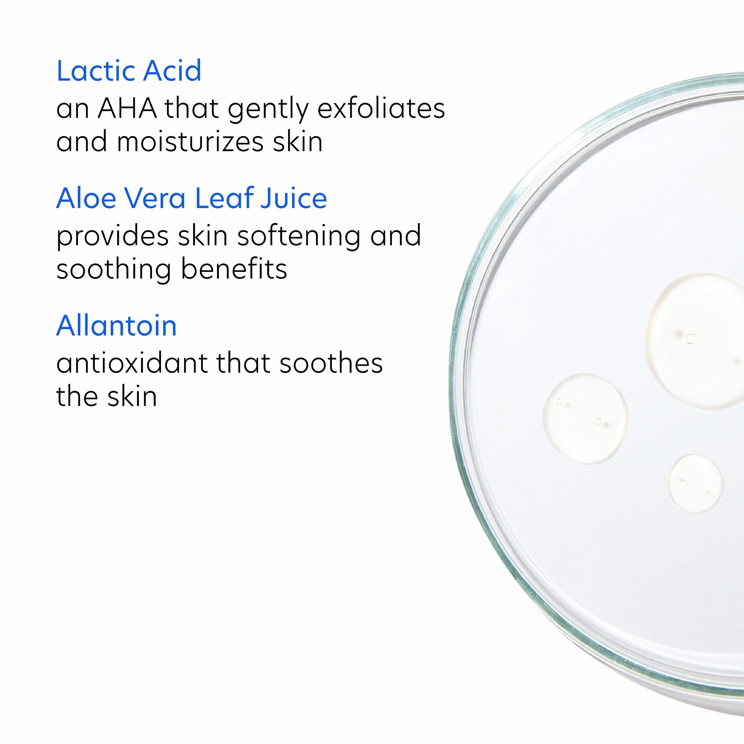 PCA SKIN label close-up displaying product claims and directions for confident use