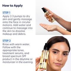 Close-up oil drop texture of PCA SKIN showing lightweight, non-greasy hydration