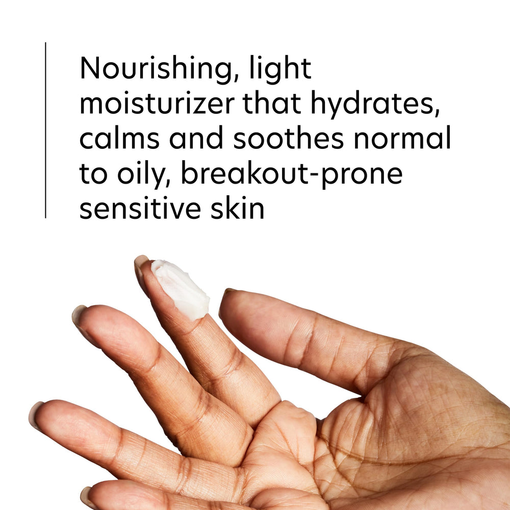 PCA SKIN moisturizer on hand demonstrating quick absorption and light hydration