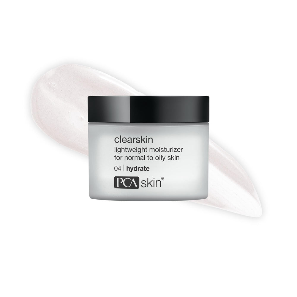 PCA SKIN jar front view showing lightweight moisturizer and clean packaging benefit