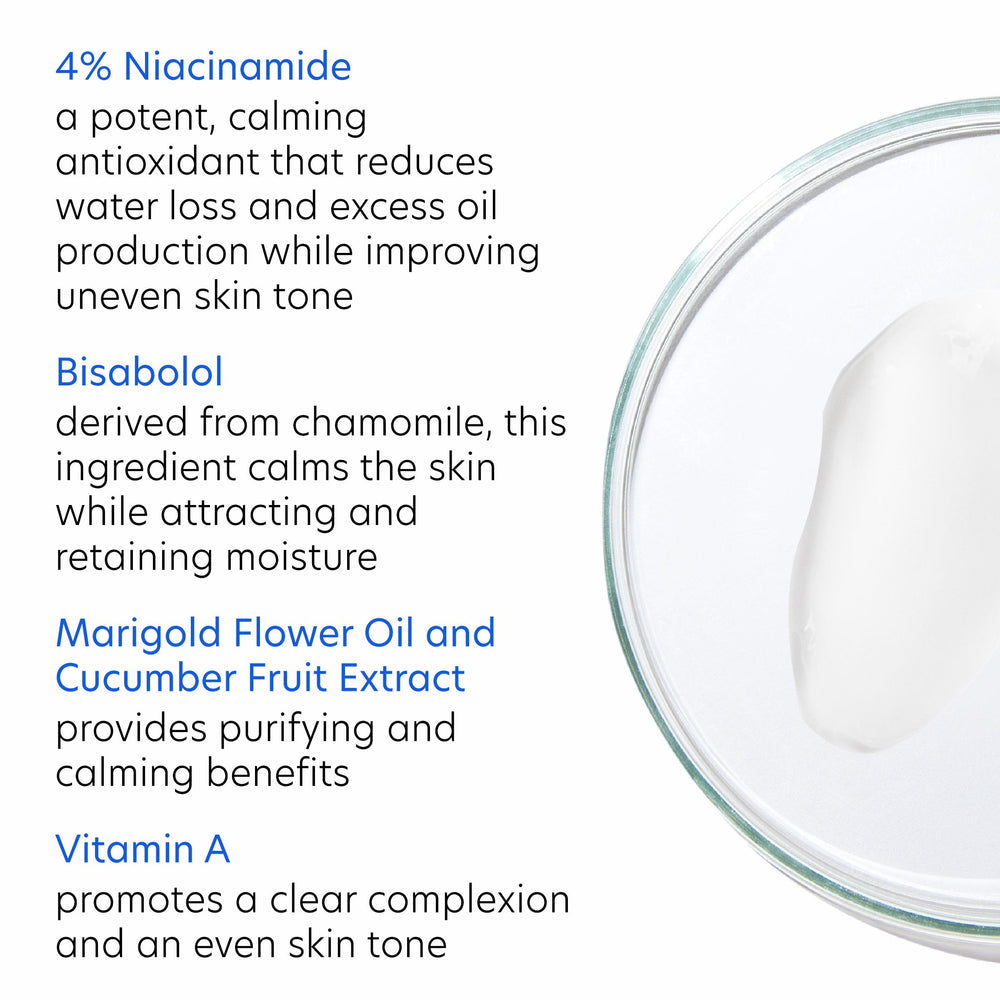 PCA SKIN ingredient highlight with niacinamide bottle showing tone-evening benefit