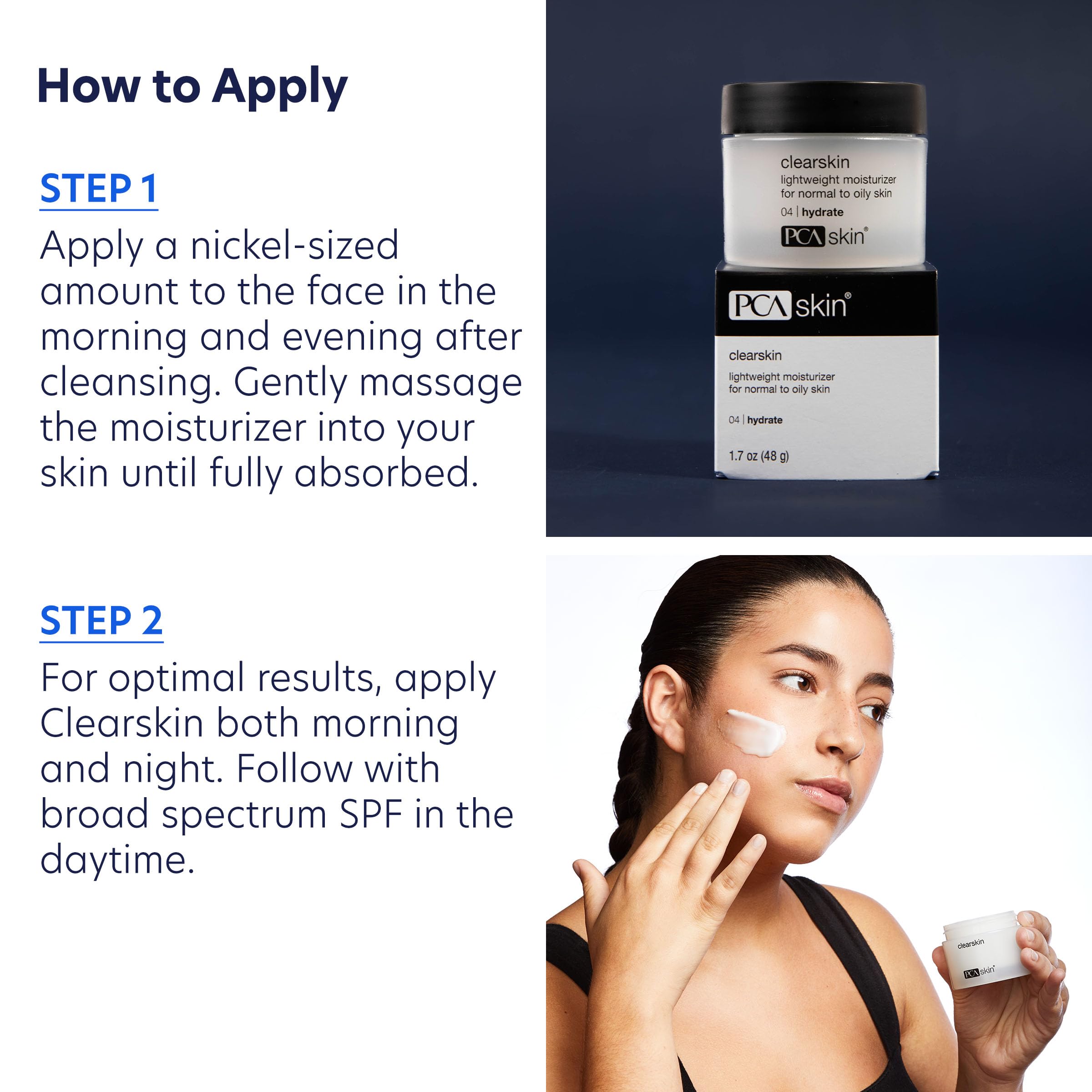 PCA SKIN label detail focused on ingredient list and paraben-free reassurance