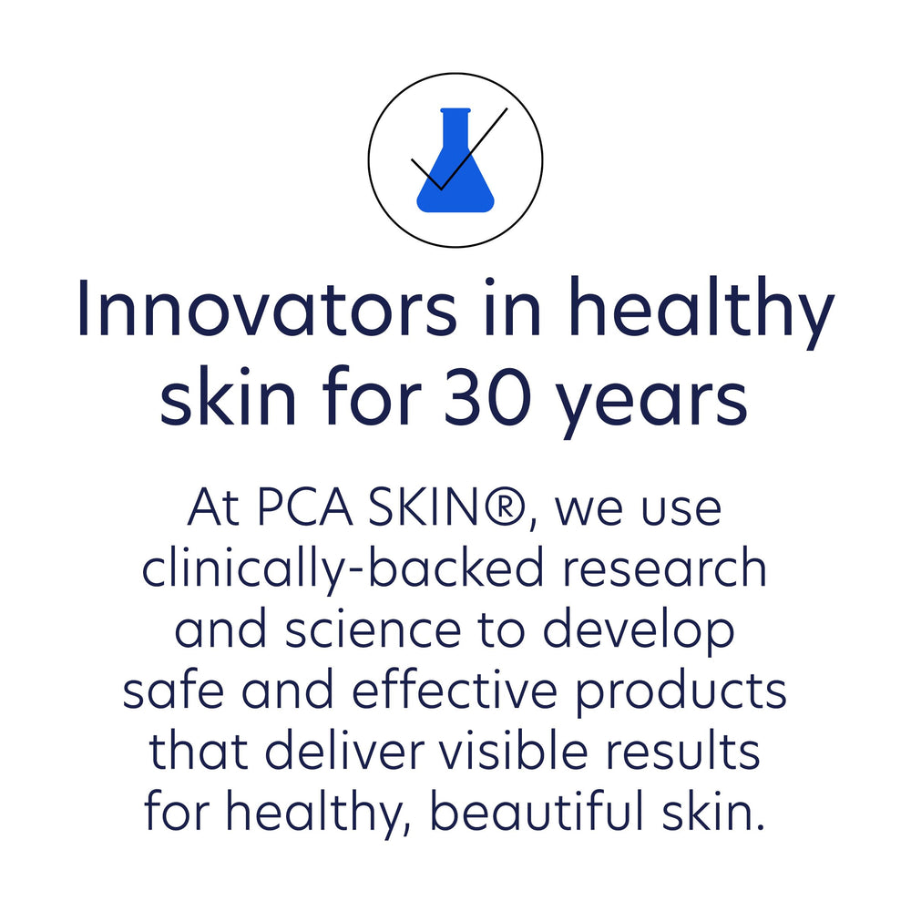 PCA SKIN lifestyle image with mature skin model showing firmer look