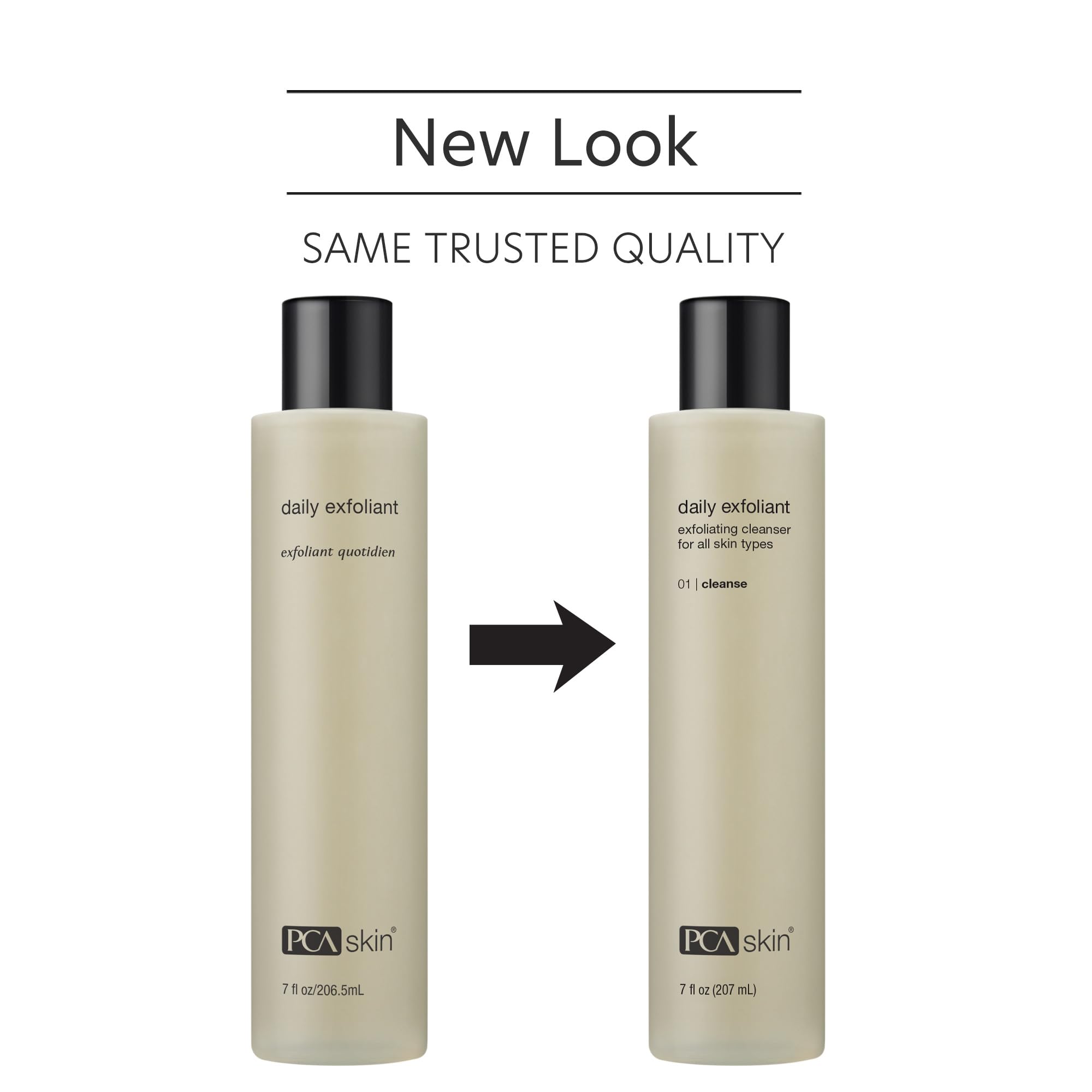 PCA SKIN pump dispensing creamy exfoliant texture for gentle polishing