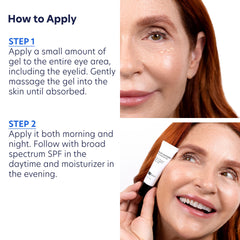 PCA SKIN gentle patting under-eye application reducing puffiness appearance