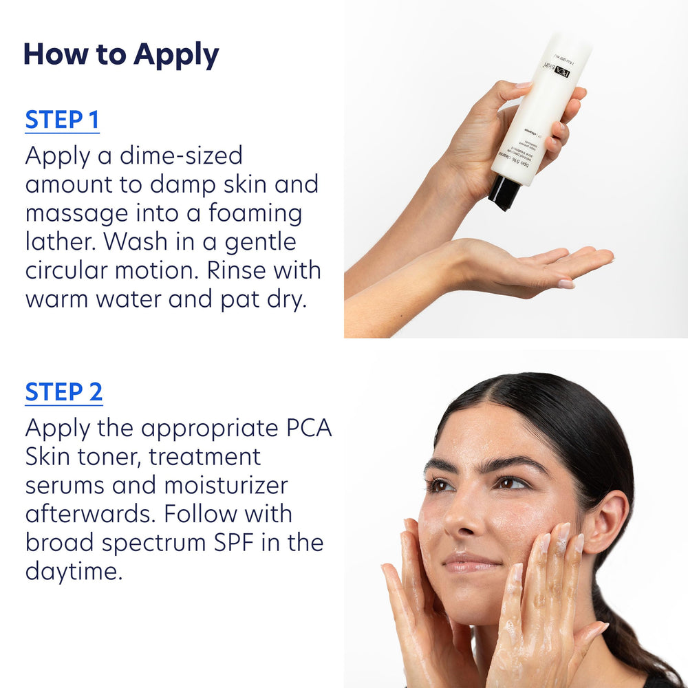 PCA SKIN bottle on bathroom shelf styled to show daily routine compatibility