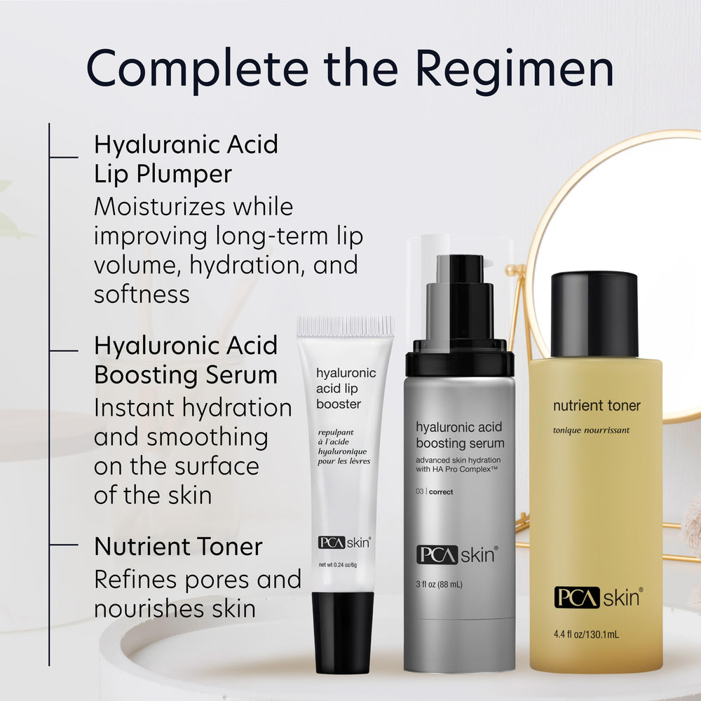 Comparison of skin texture before and after PCA SKIN wash showing smoother results