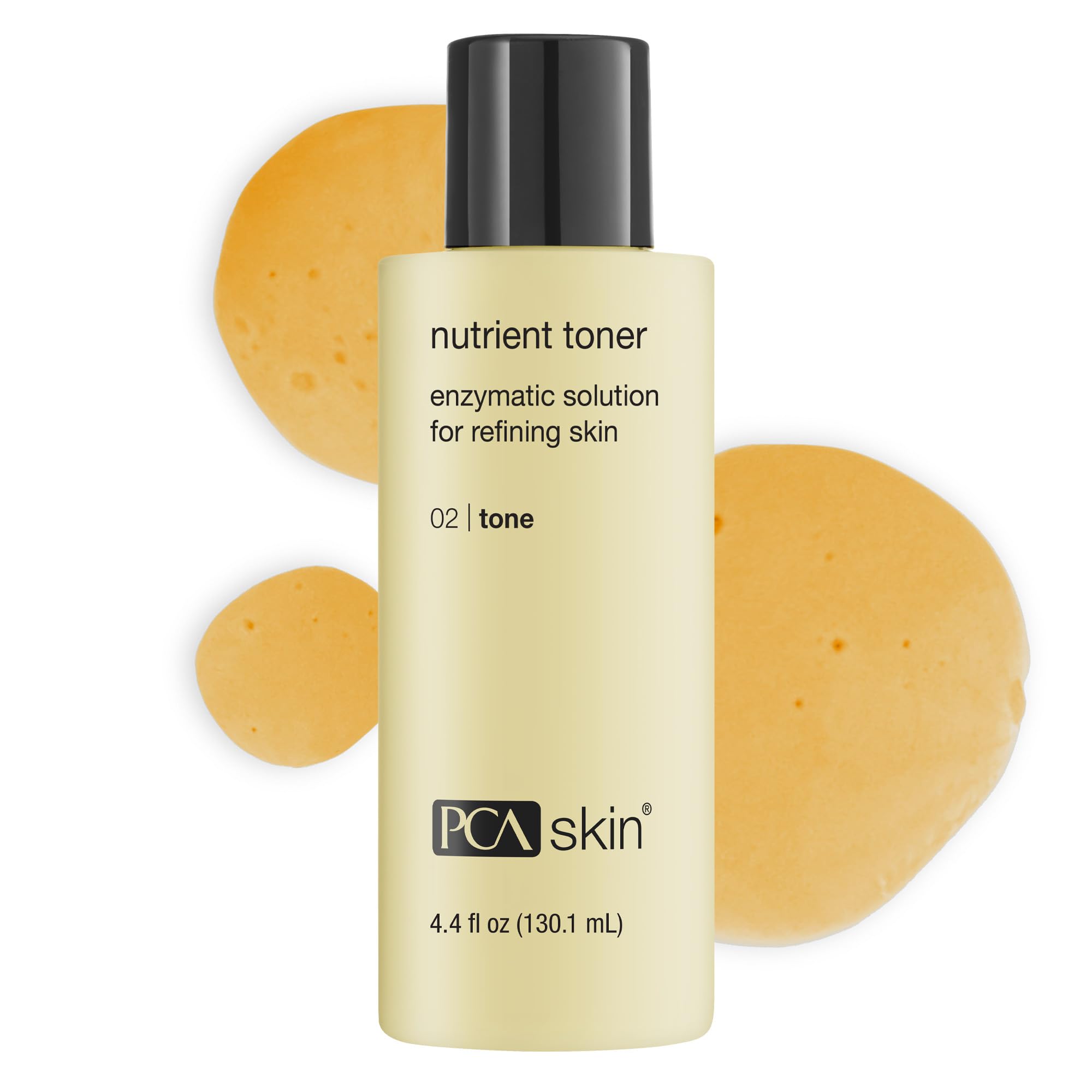 PCA SKIN front bottle view showing clean packaging and product size benefits