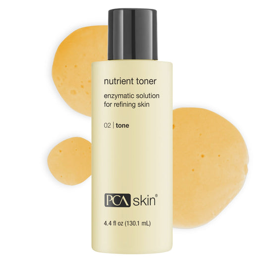 PCA SKIN front bottle view showing clean packaging and product size benefits