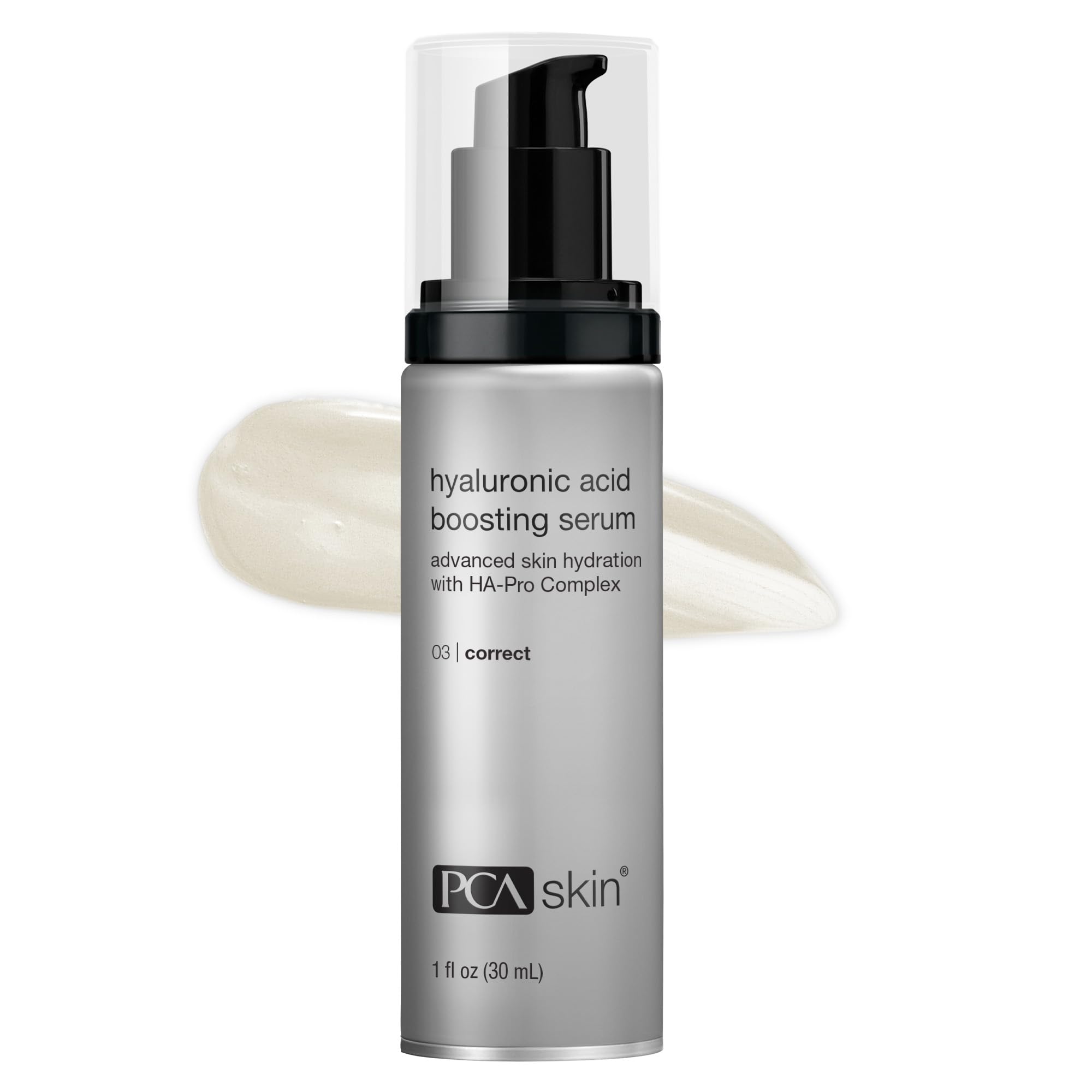 PCA SKIN front bottle pump showing product and branding for hydration